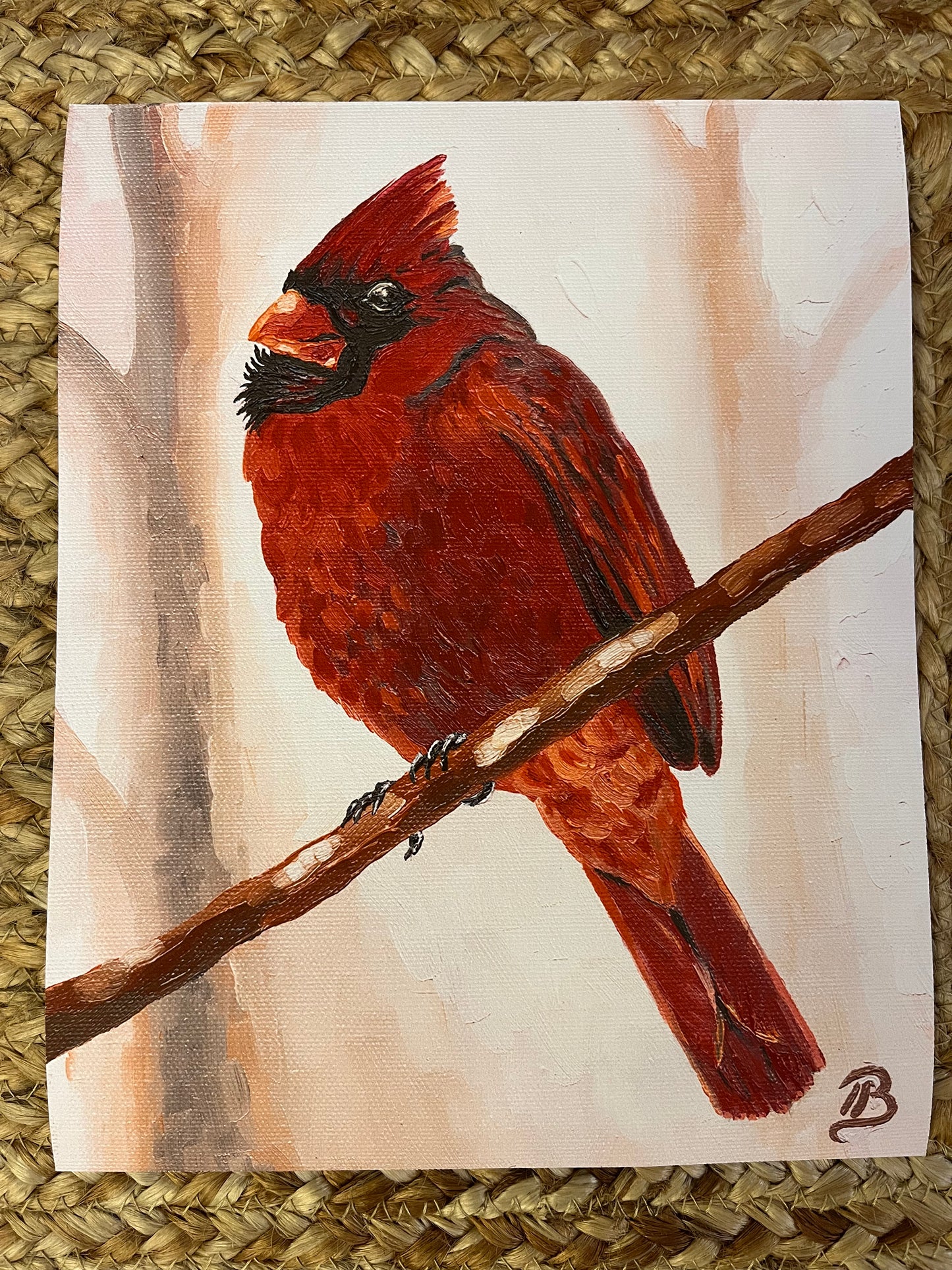 December Cardinal (Unstretched Canvas)