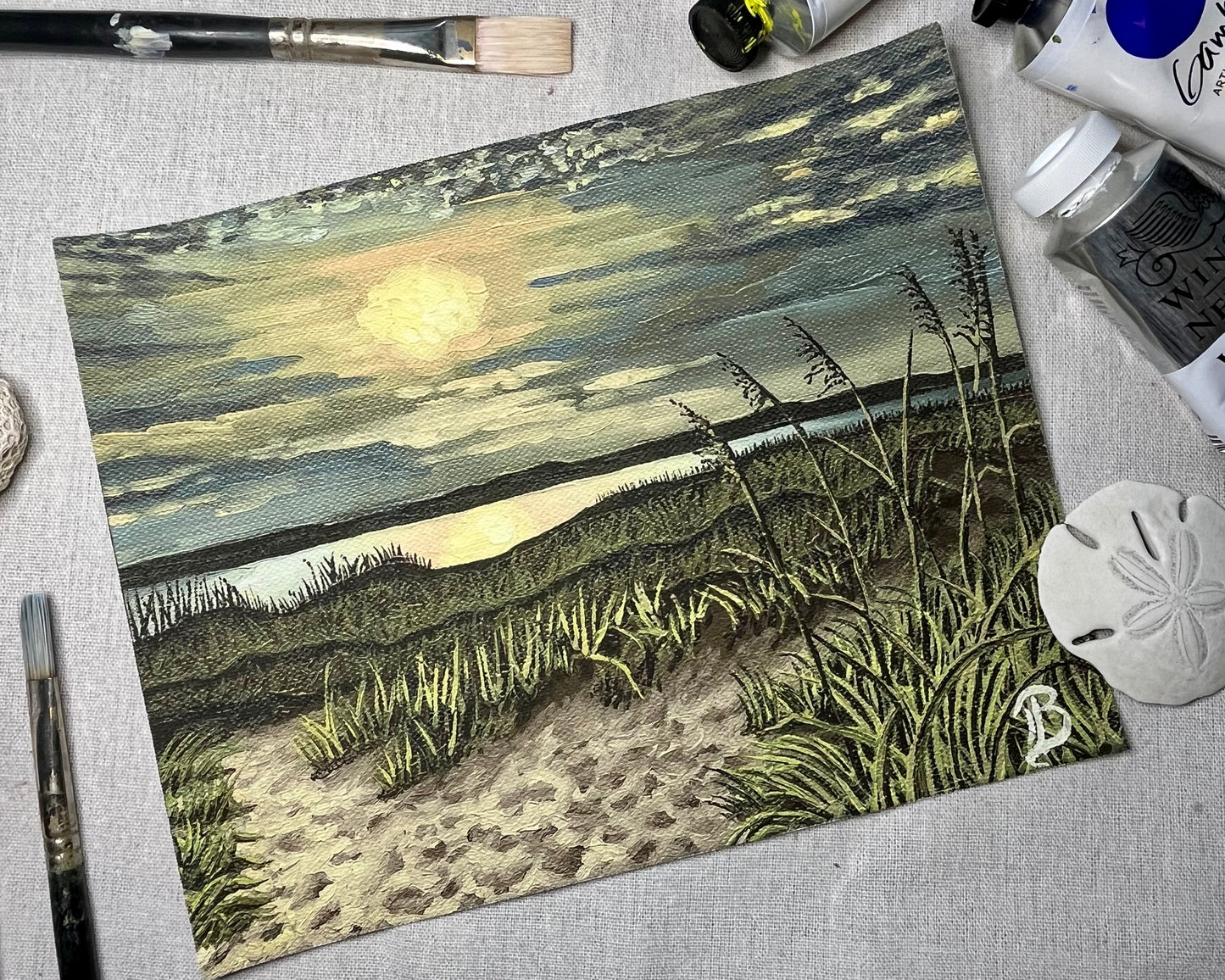 South End Sunset (Unstretched Canvas)