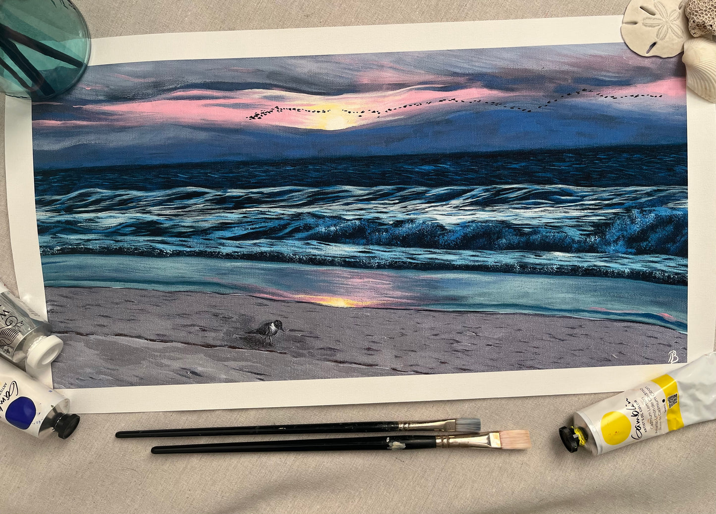 Wrightsville Beach Sunrise (Unstretched Canvas)